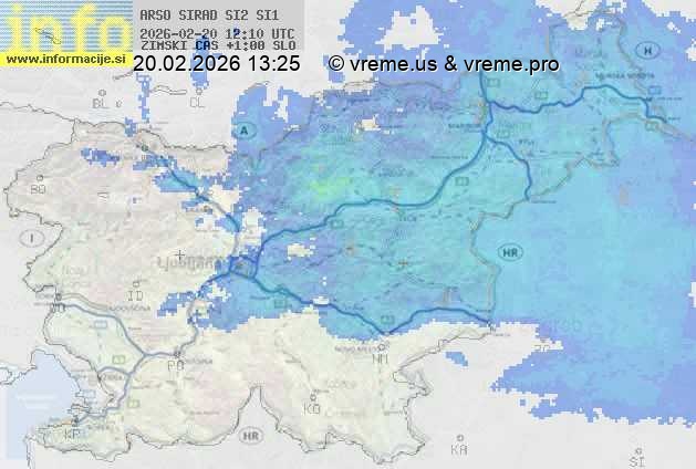 Radarska karta padavin