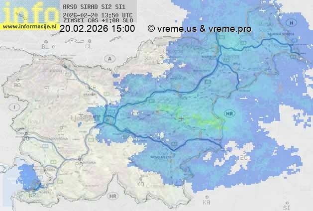 Radarska karta padavin