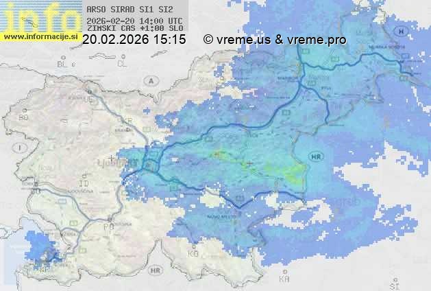 Radarska karta padavin