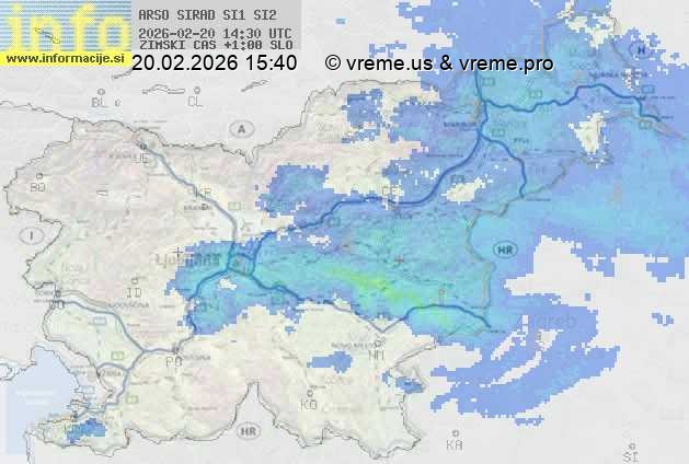 Radarska karta padavin