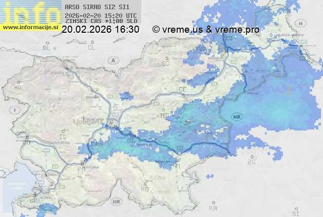 Radarska karta padavin