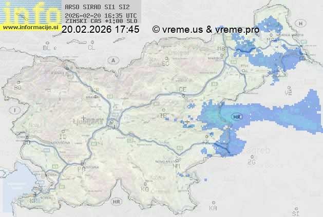 Radarska karta padavin