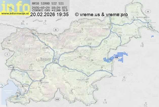 Radarska karta padavin