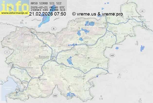 Radarska karta padavin