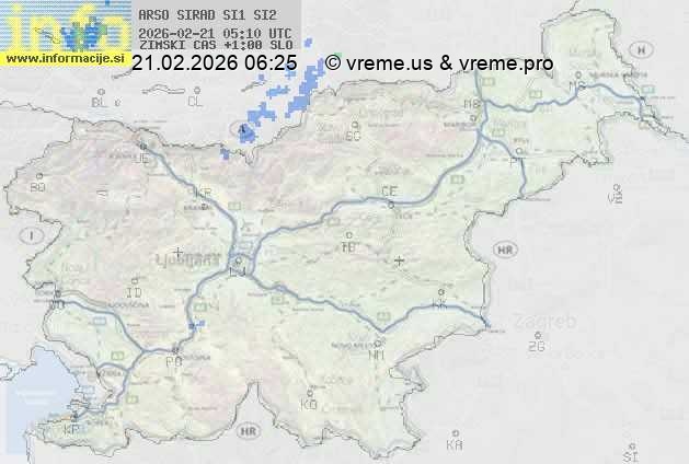 Radarska karta padavin