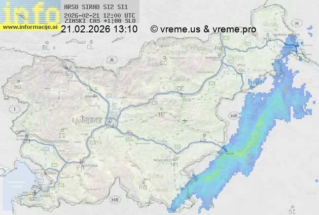 Radarska karta padavin