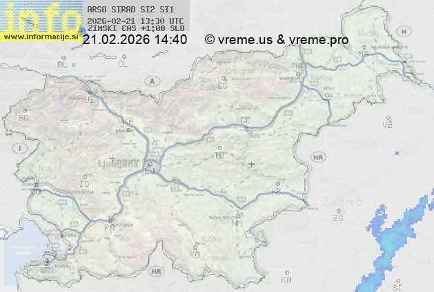 Radarska karta padavin