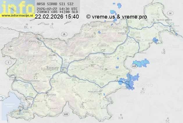 Radarska karta padavin