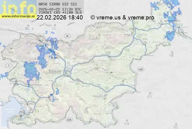 Radarska karta padavin