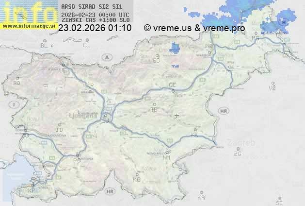 Radarska karta padavin