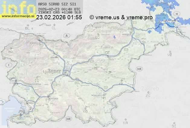 Radarska karta padavin