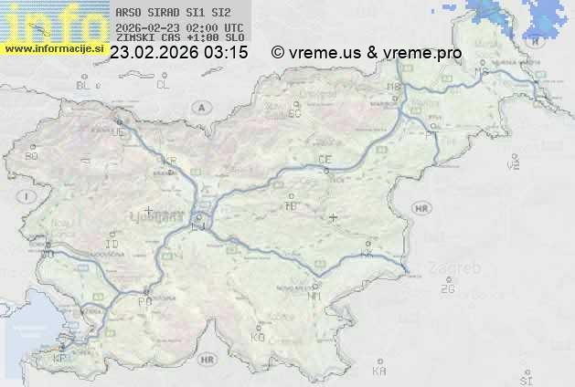 Radarska karta padavin