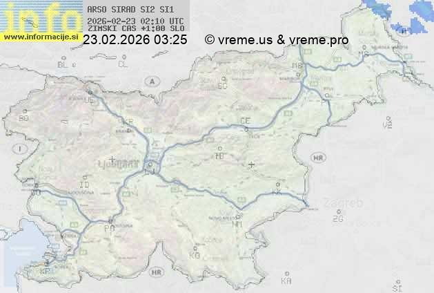 Radarska karta padavin