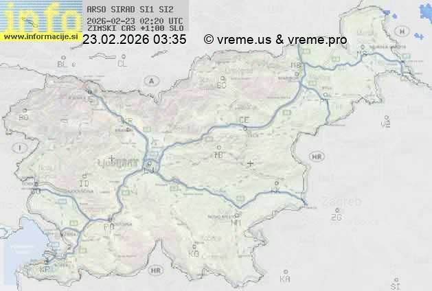 Radarska karta padavin