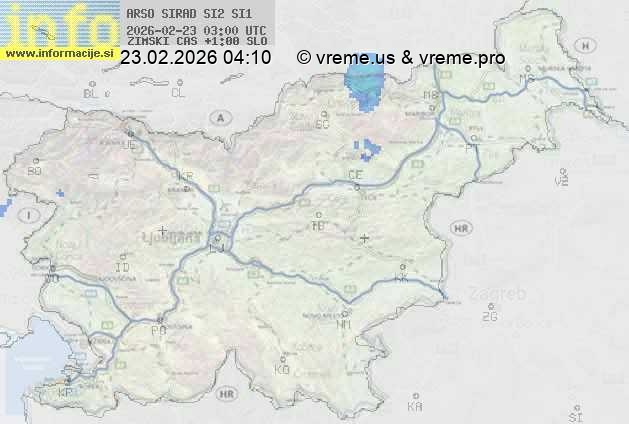 Radarska karta padavin