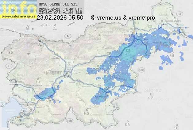 Radarska karta padavin
