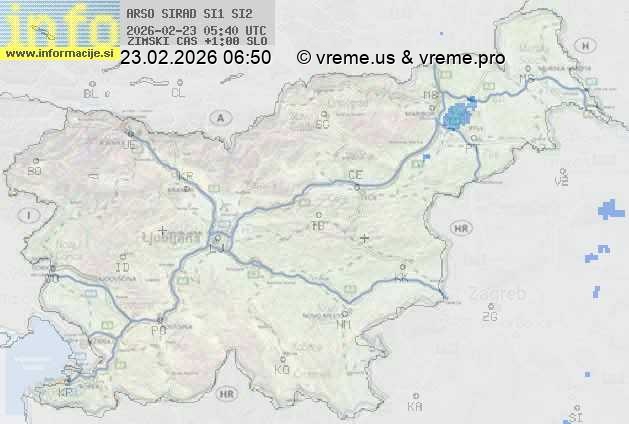 Radarska karta padavin