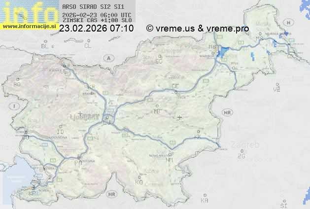 Radarska karta padavin