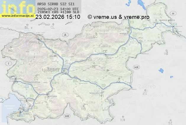 Radarska karta padavin