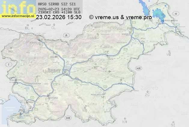 Radarska karta padavin