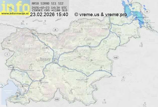 Radarska karta padavin