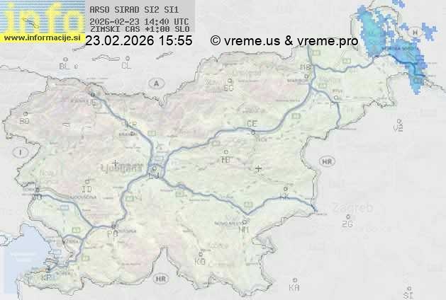 Radarska karta padavin