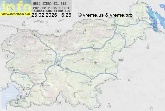 Radarska karta padavin