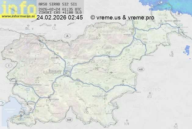 Radarska karta padavin