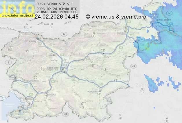 Radarska karta padavin