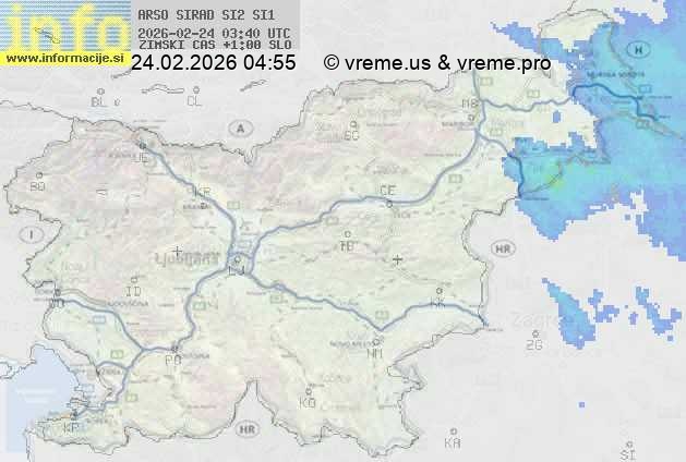 Radarska karta padavin