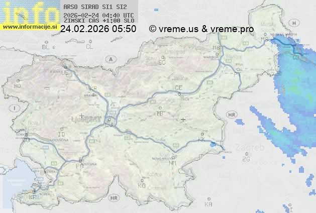 Radarska karta padavin