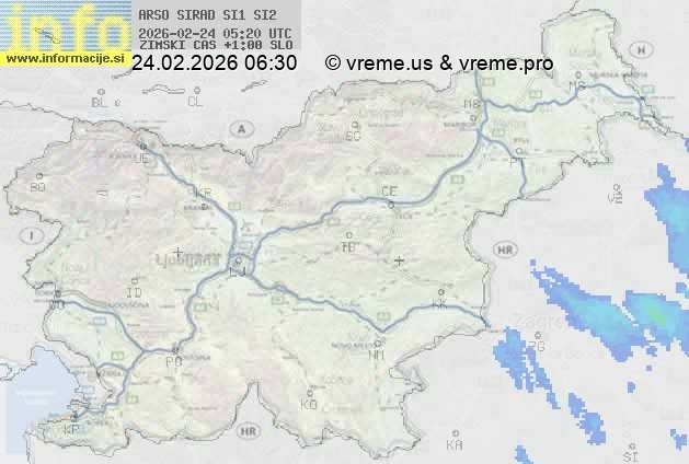 Radarska karta padavin