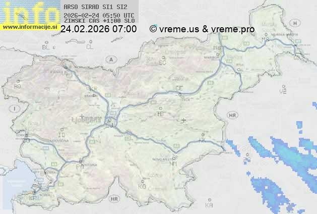 Radarska karta padavin
