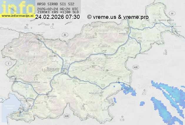 Radarska karta padavin