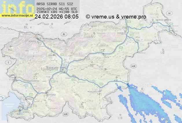 Radarska karta padavin