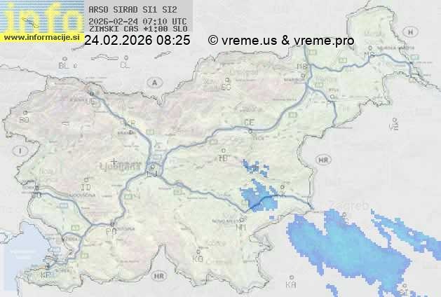 Radarska karta padavin