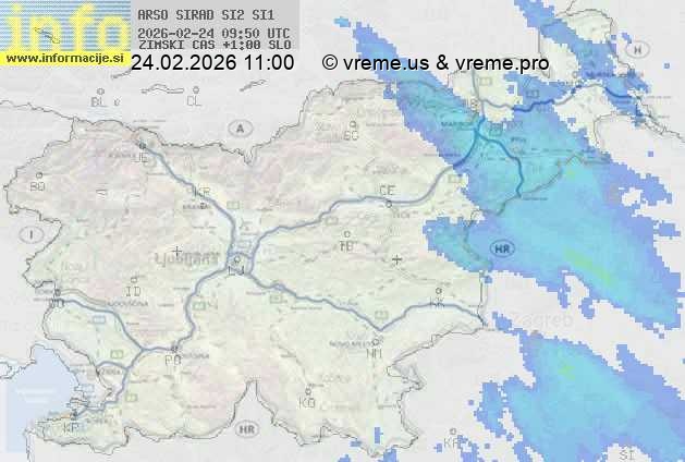 Radarska karta padavin