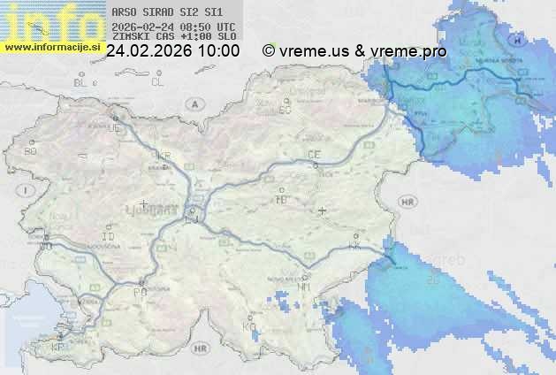 Radarska karta padavin