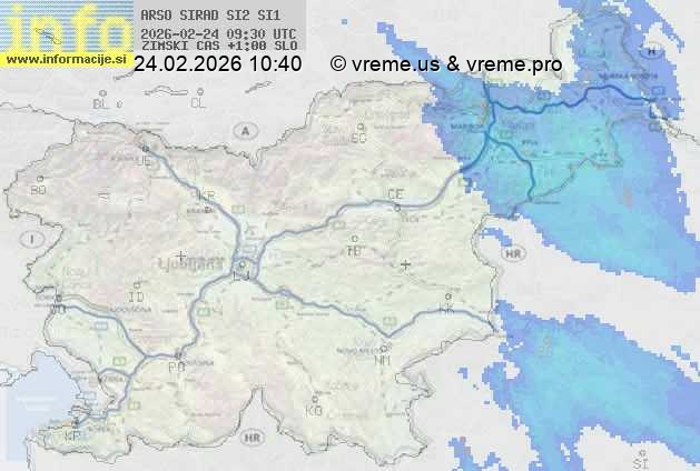 Radarska karta padavin