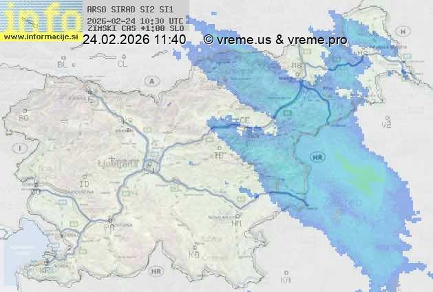 Radarska karta padavin