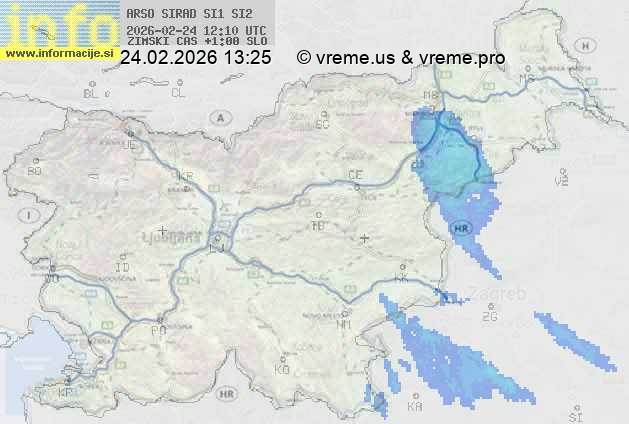 Radarska karta padavin