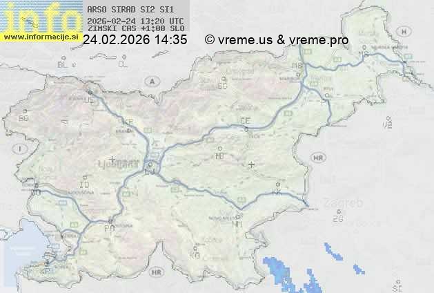 Radarska karta padavin