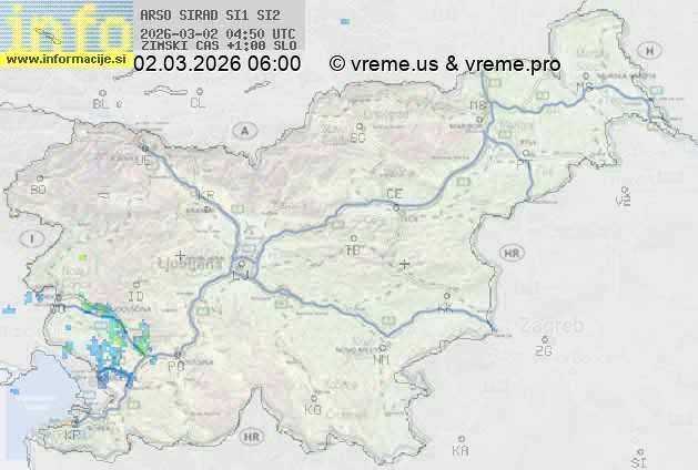 Radarska karta padavin