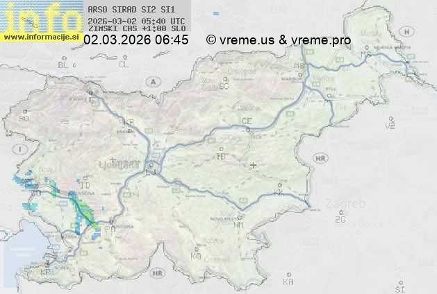 Radarska karta padavin