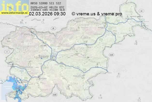 Radarska karta padavin