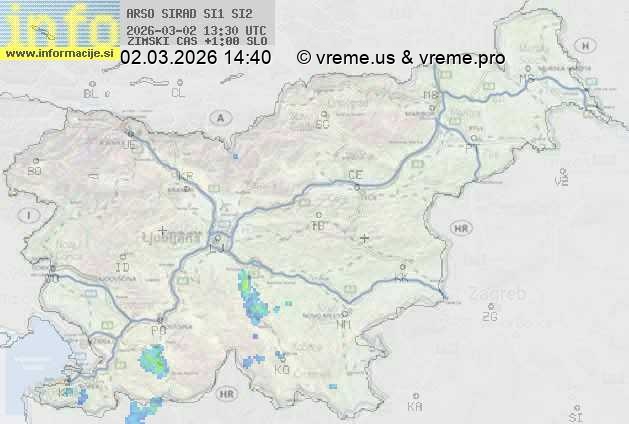 Radarska karta padavin