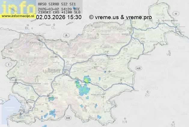 Radarska karta padavin