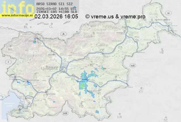Radarska karta padavin
