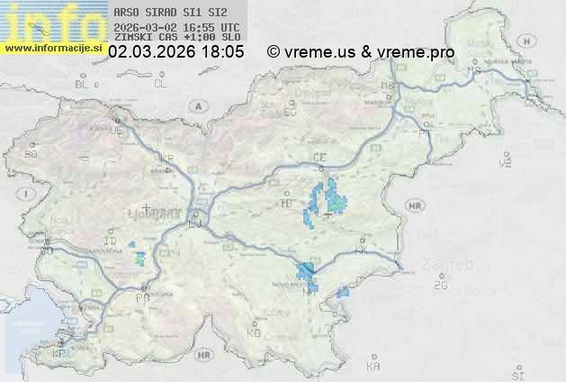 Radarska karta padavin
