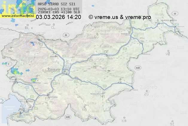 Radarska karta padavin